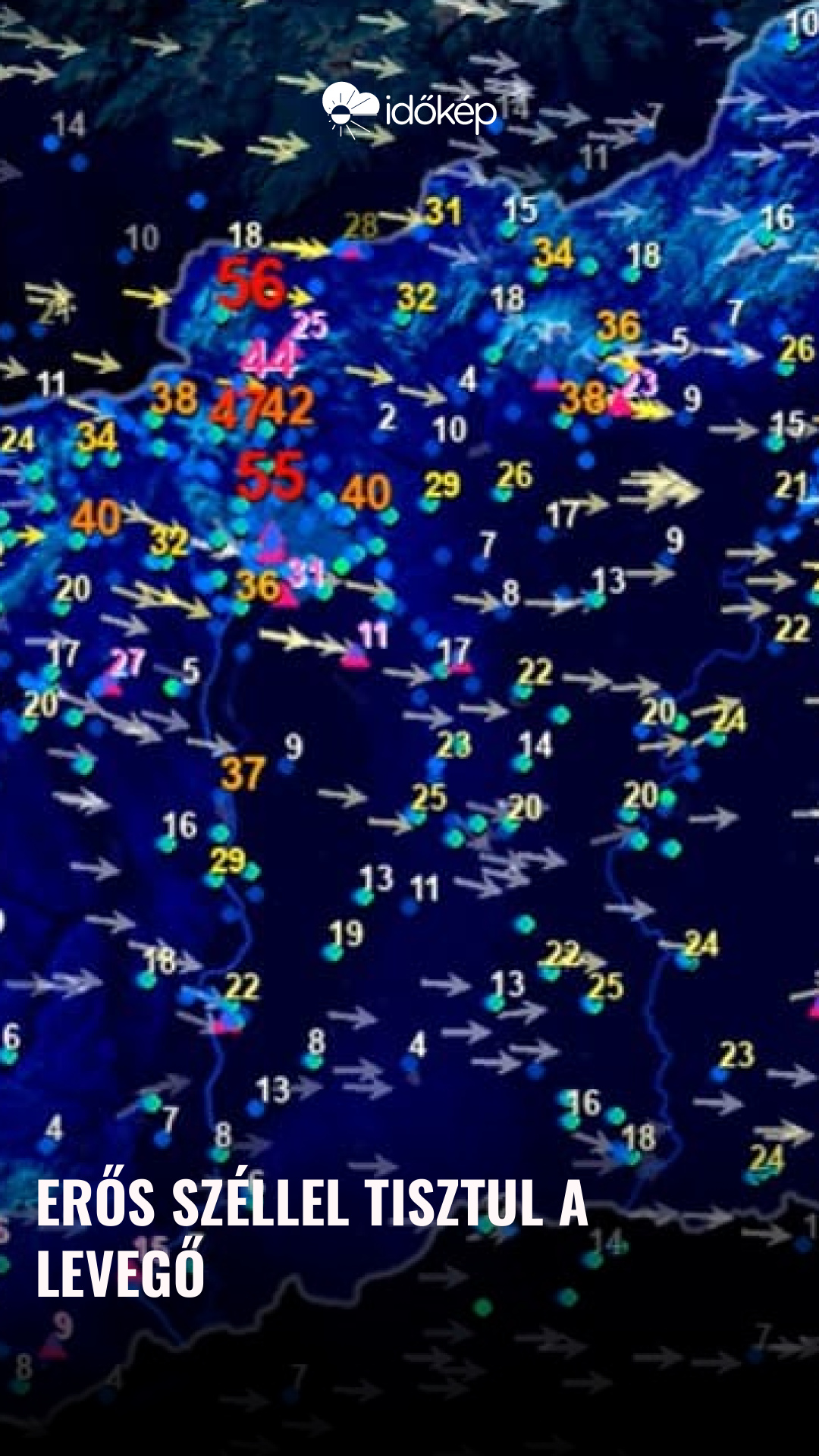 erős széllel tisztul a levegő