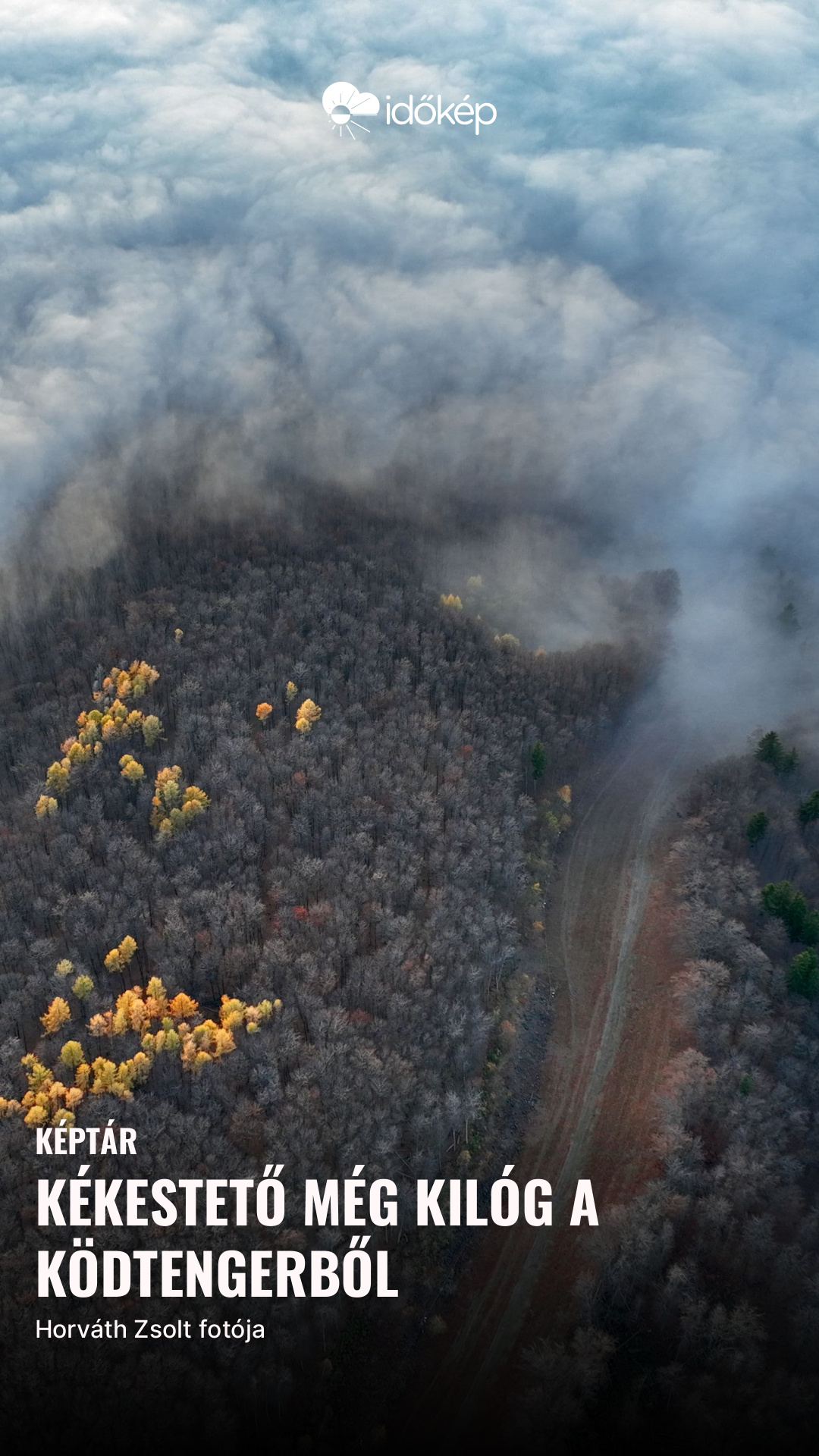 Kékestető még kilóg a ködtengerből