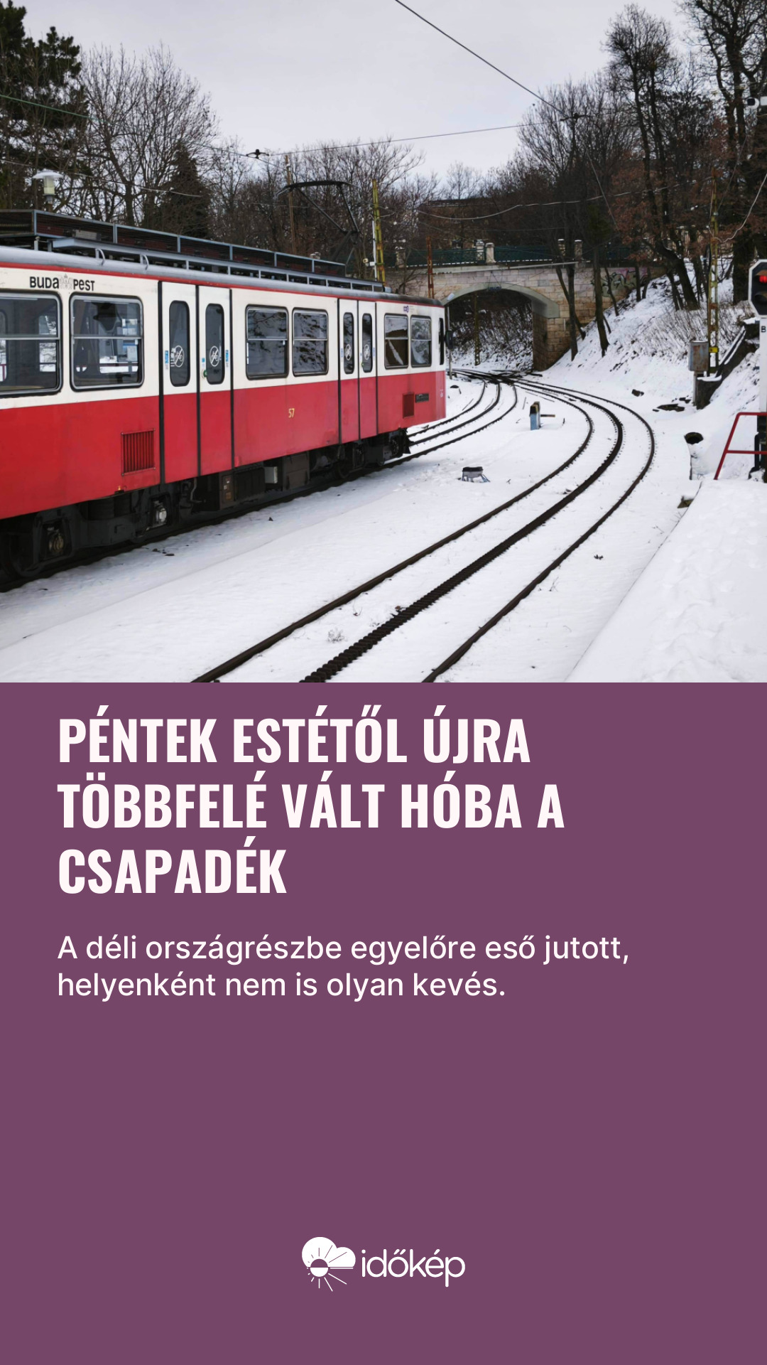 Péntek estétől újra többfelé vált hóba a csapadék