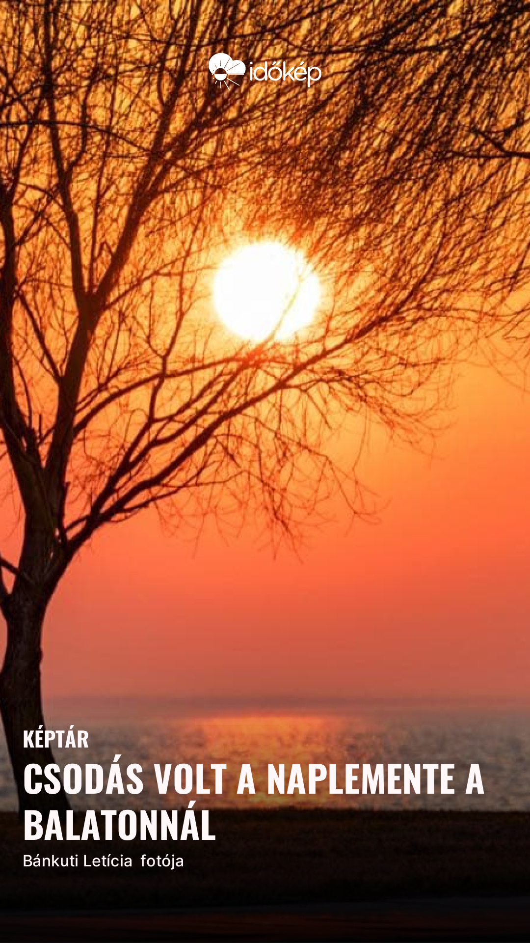 Csodás volt a naplemente a Balatonnál