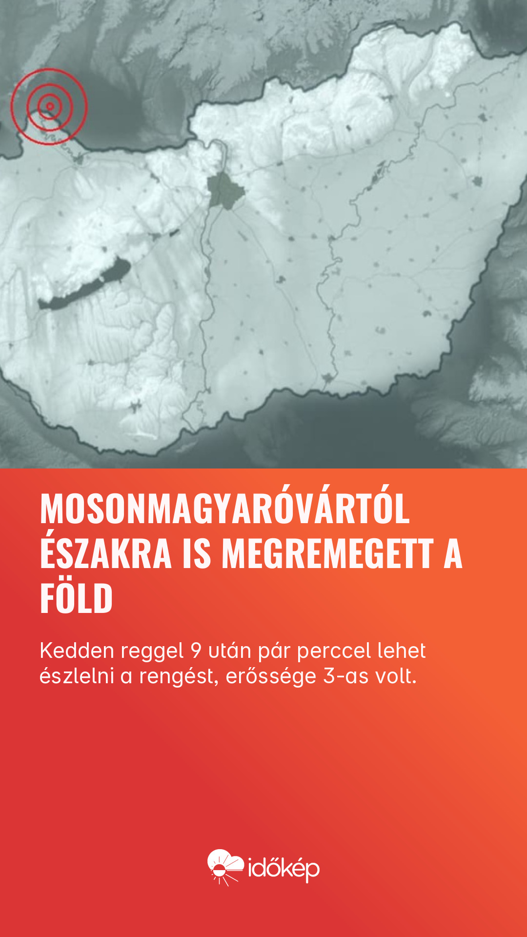Mosonmagyaróvártól északra is megremegett a föld