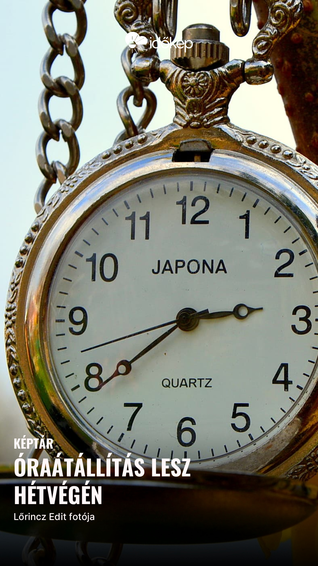 Óraátállítás lesz hétvégén