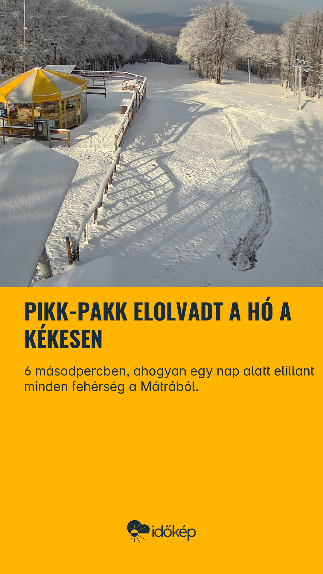 Pikk-pakk elolvadt a hó a Kékesen