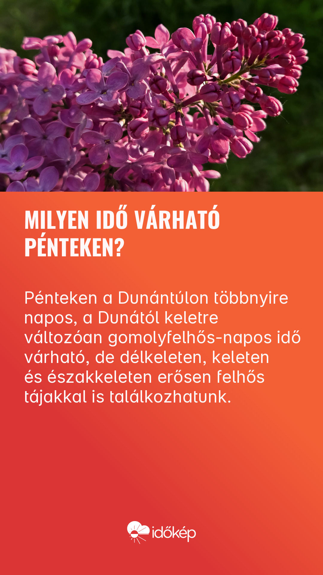 Milyen idő várható pénteken?