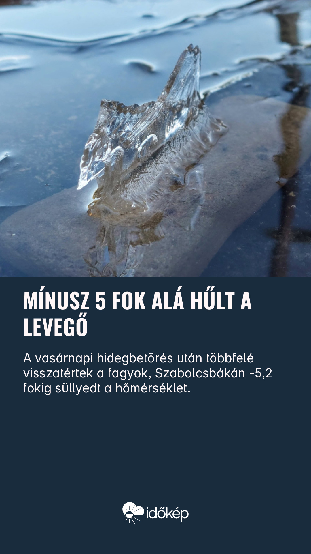 Mínusz 5 fok alá hűlt a levegő