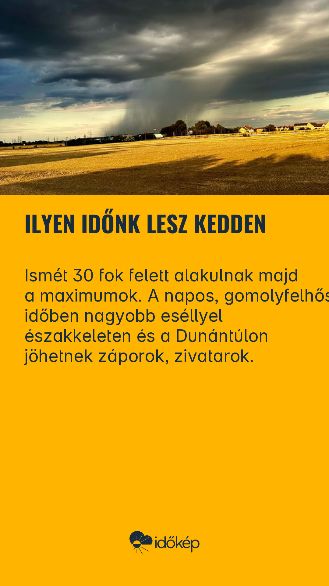 Ilyen időnk lesz kedden