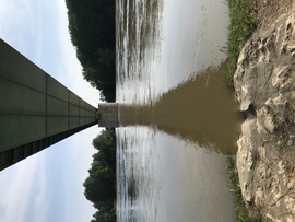 A Dráva hídja áradáskor