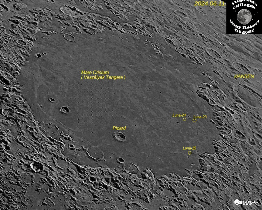 Hansen kráter. Dán csillagászról elnevezett kráter.