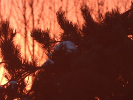 Naplemente és egy kis hó