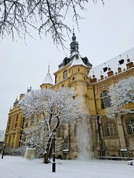 Hóomlás a tetőről - Vajdahunyad vár 