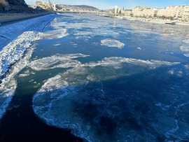 Jégtáblák a Dunán 