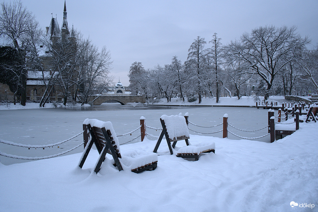 Hó a Városligetben