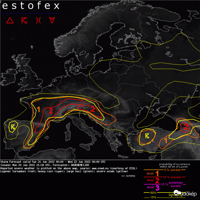 Estofex - 2-es a délnyugati határszélen