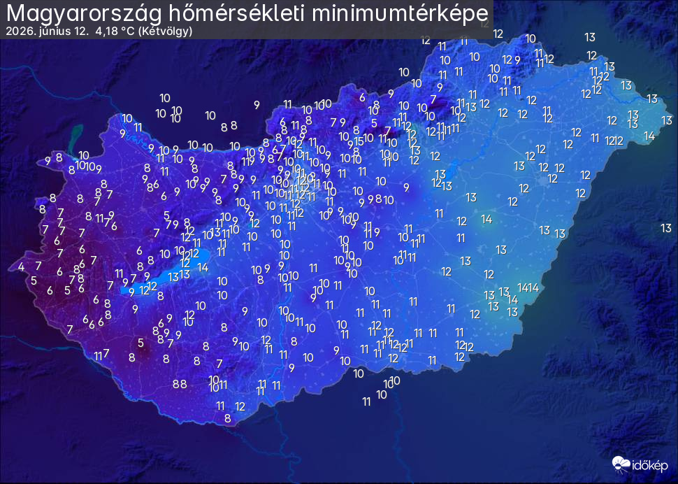 Időjárási grafikonok, térképek