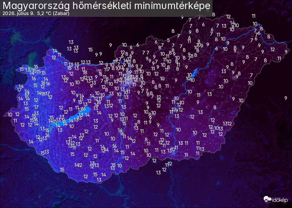 Időjárási grafikonok, térképek