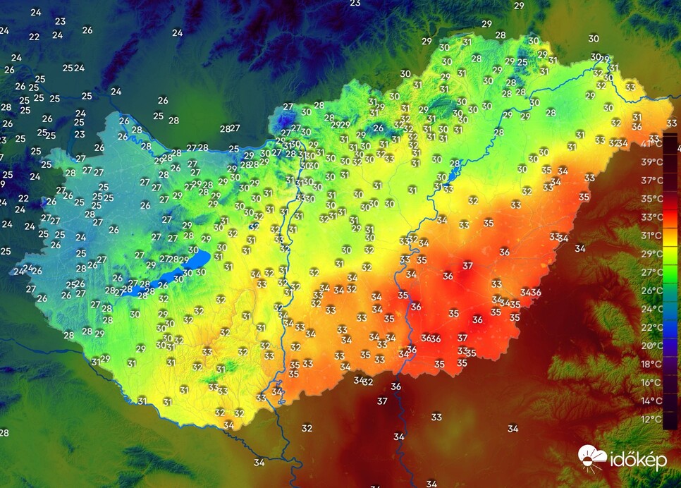 Időjárási grafikonok, térképek