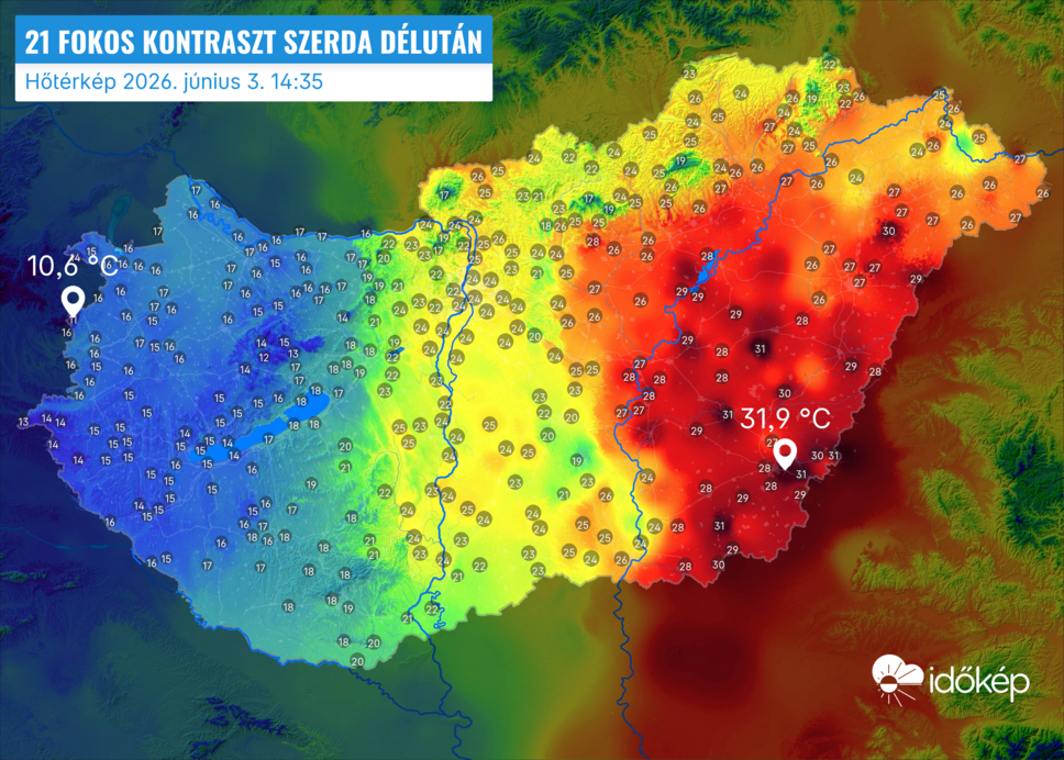 Időjárási grafikonok, térképek