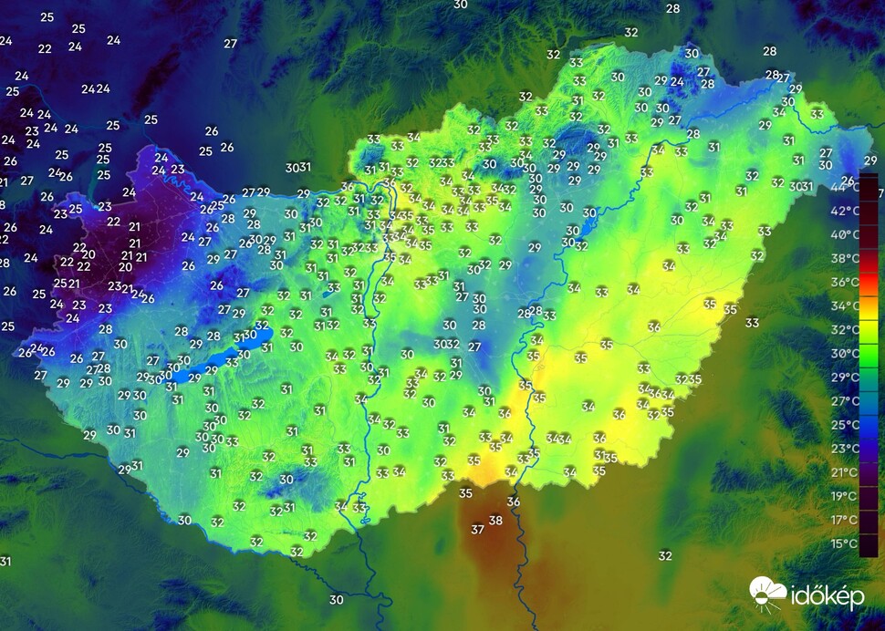 Időjárási grafikonok, térképek