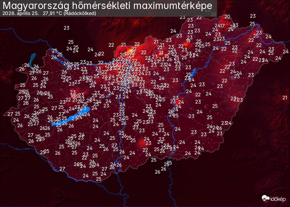 Időjárási grafikonok, térképek