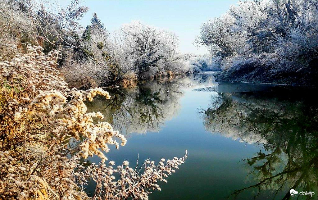 Rába part télen 