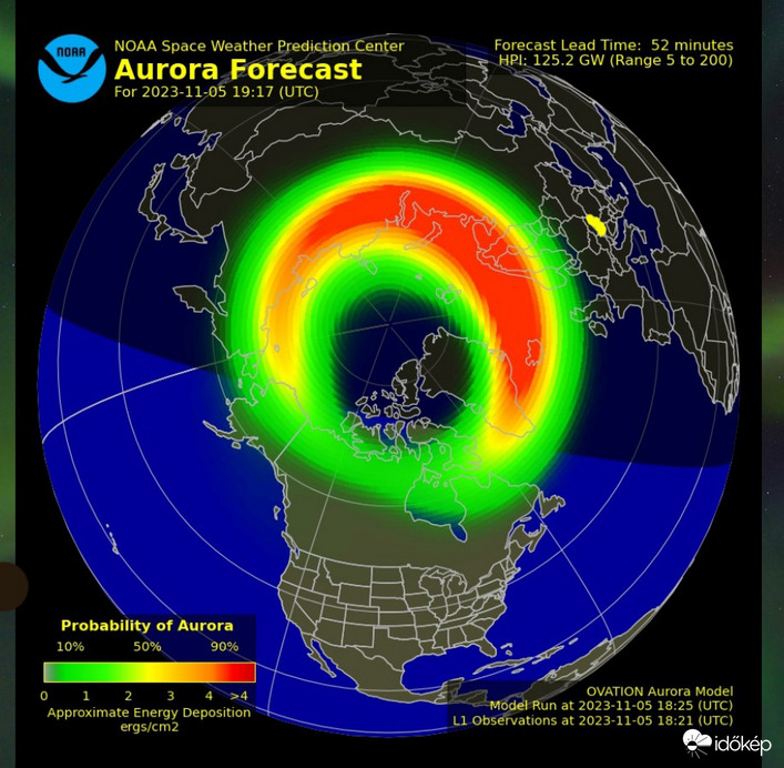 Aurora előrejelzés vasárnap estére