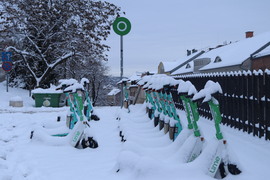 Rollerek a havazás után