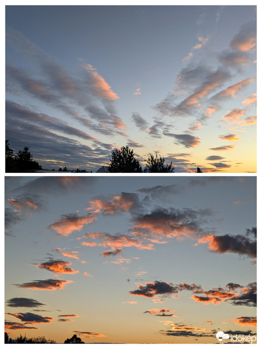 Polgárdi, kora esti felhők