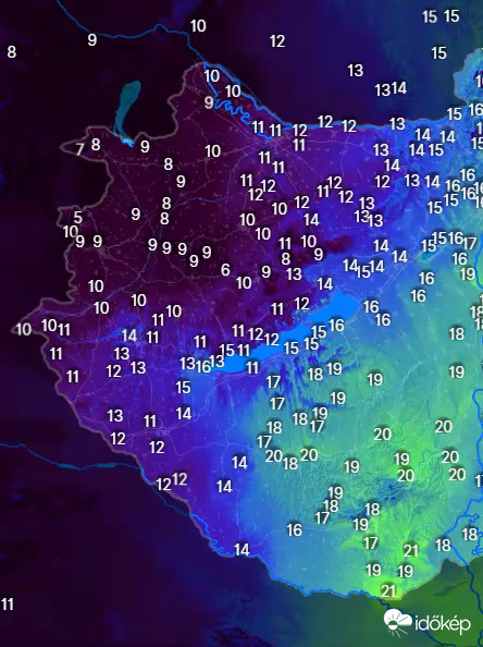 Itt a hidegfront: észak nyugaton helyenként 5 fok köré hűlt le a levegő