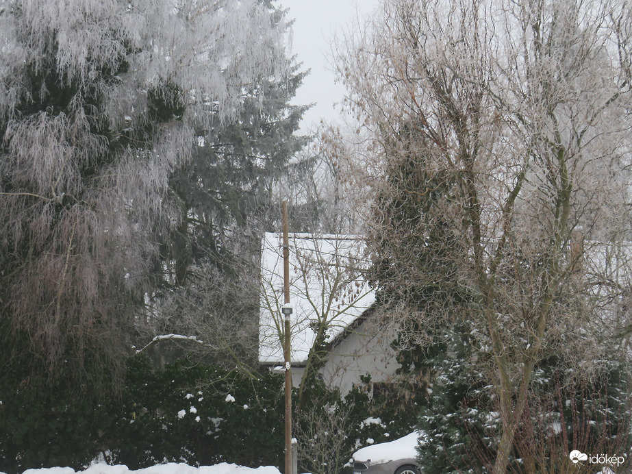 DÁNY, A TÁVOLBAN EGY FEHÉR HÁZTETŐ -- 2026 01 15 reggel
