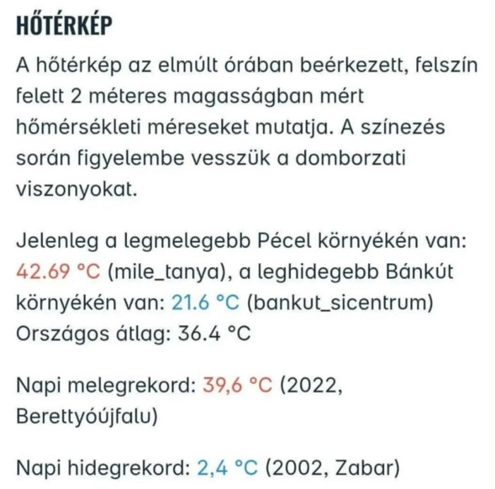 Időjárási grafikonok, térképek