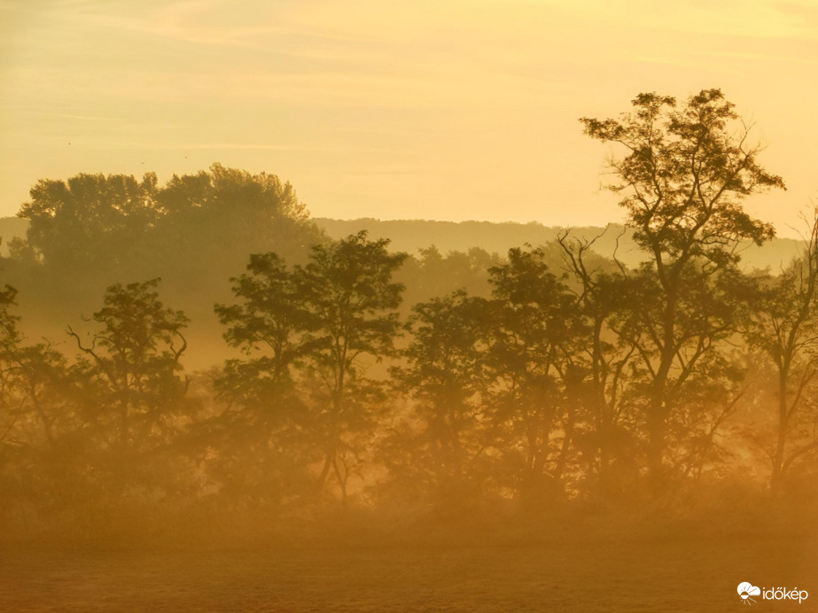Párás, ködös napkelte 10.08
