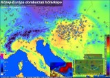 Hőmérséklet különbség a hidegfront előtt 2011. május 03-án, 12 órakor