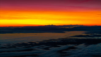 Ködtenger, Alpok, Napnyugta