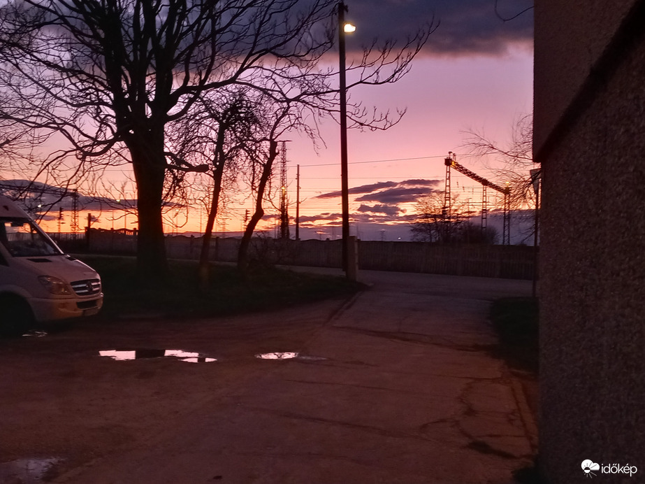 Tegnapi naplemente Esztergomban