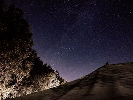 A Tejút és az Androméda galaxis a Szigetközből