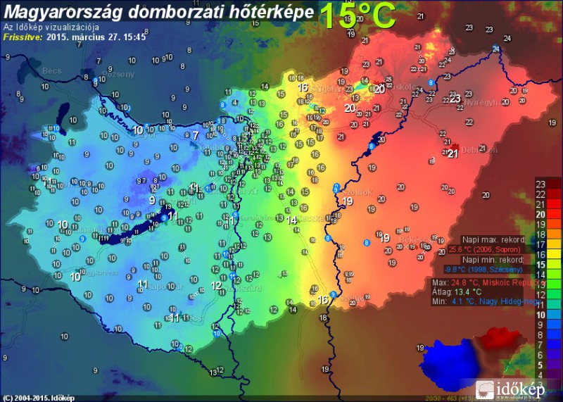 Keleten nyár;nyugaton koratavasz.