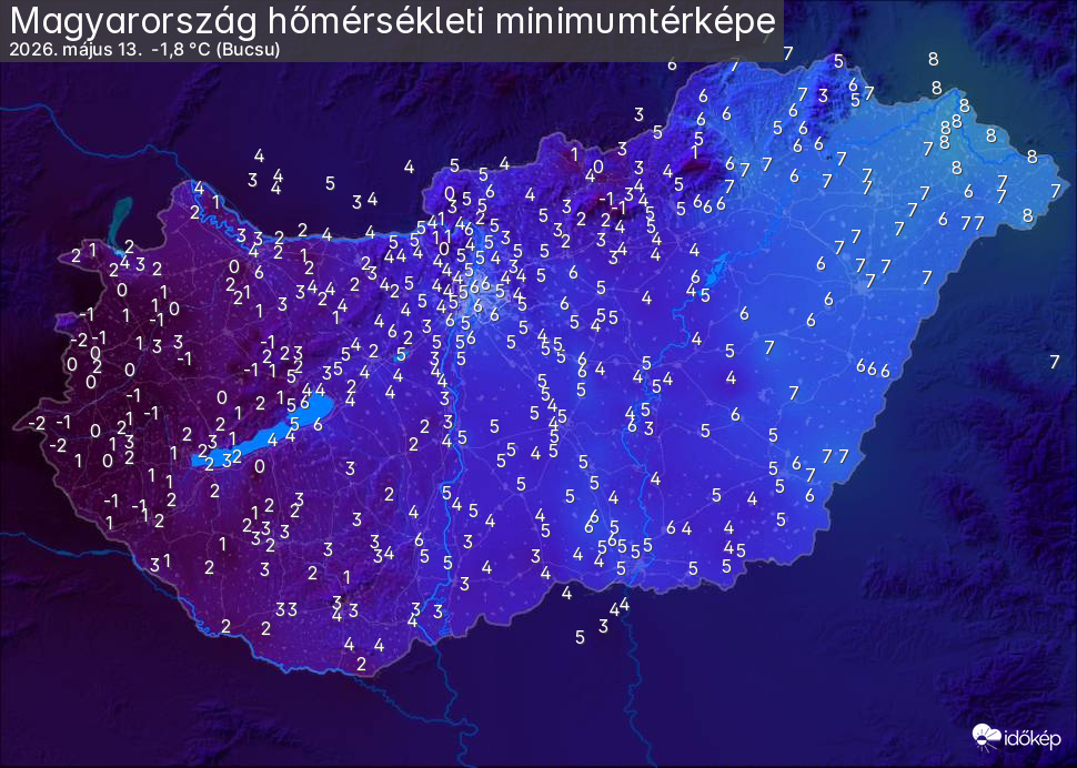 Időjárási grafikonok, térképek