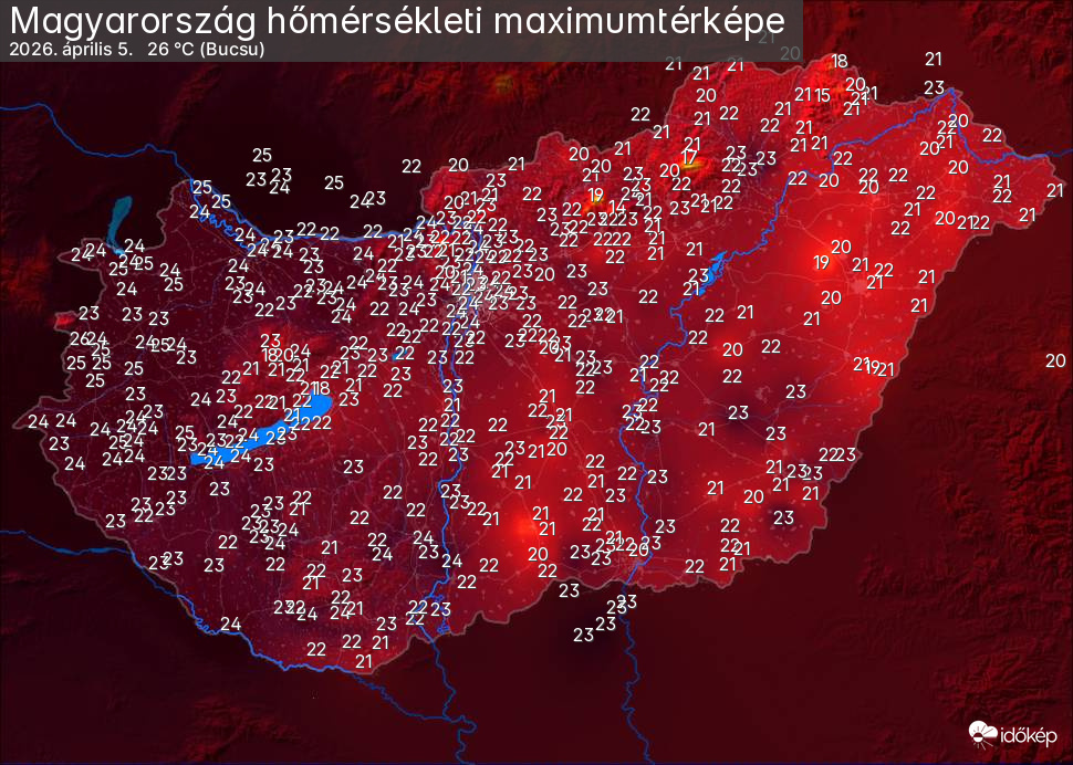 Időjárási grafikonok, térképek