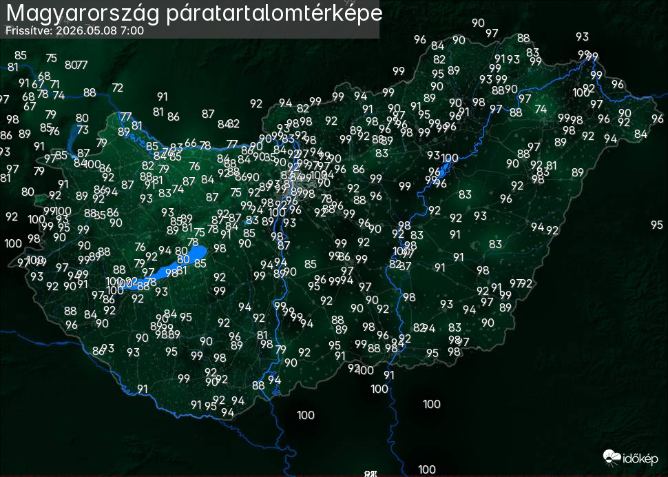 Időjárási grafikonok, térképek