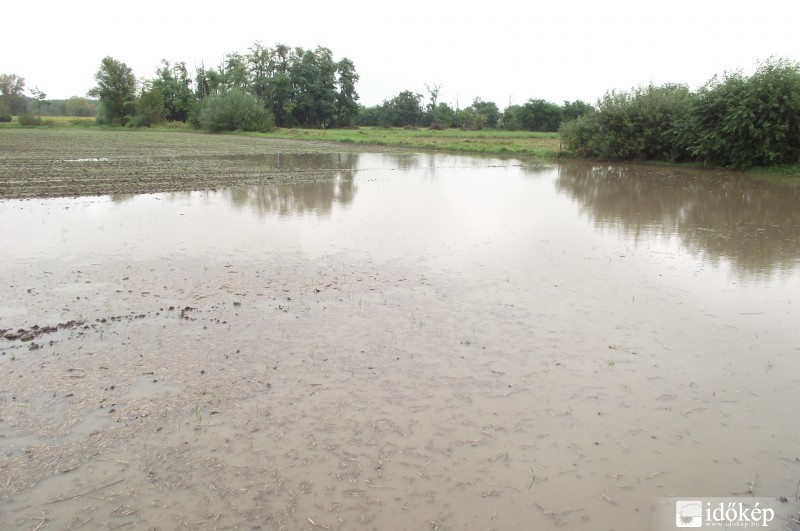 Áll a víz a földeken!