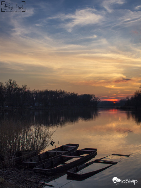 Naplemente a mártélyi Tisza-holtágnál