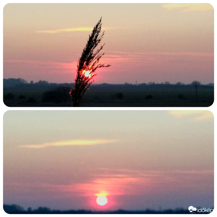 Mai naplemente két képben...