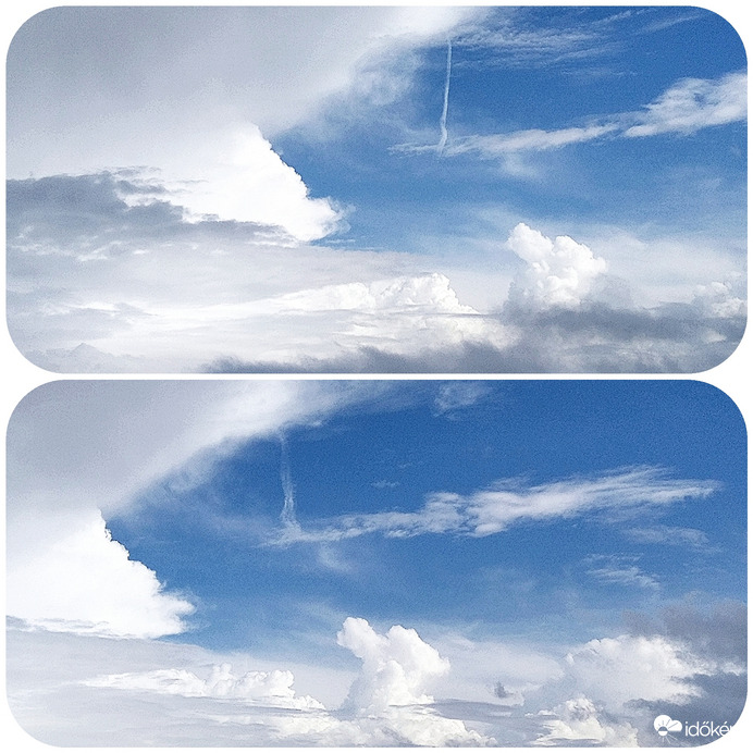 Elvonult zivatar gomolyfelhői