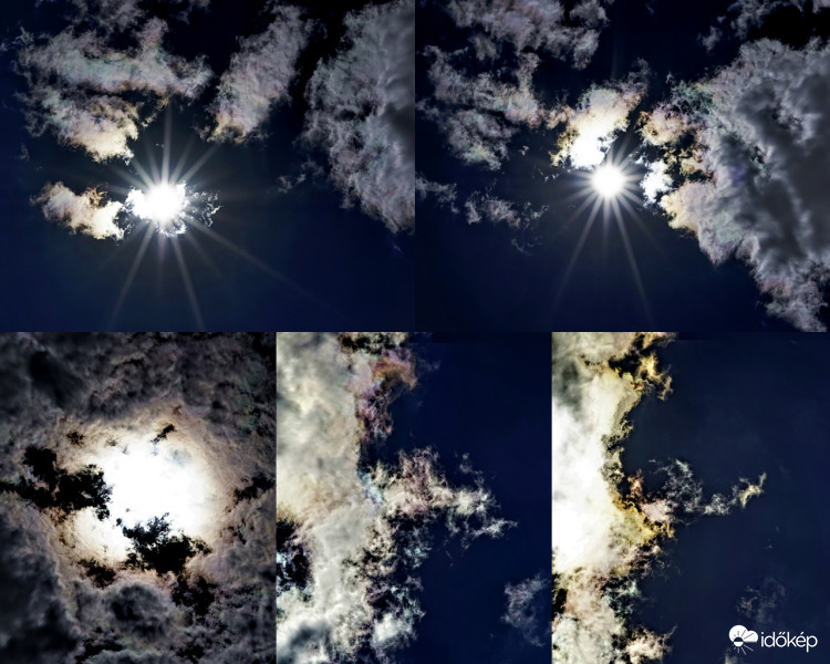 Irizáló felhők ma délelőtt.