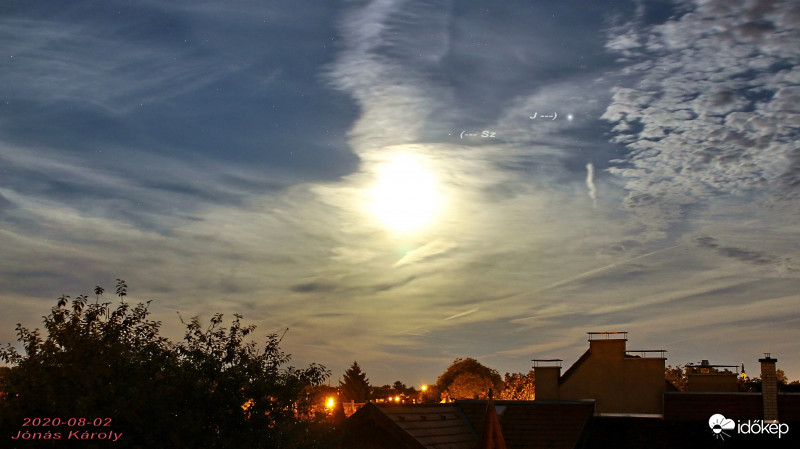 Hold +Szaturnusz + Jupiter együttállás. 