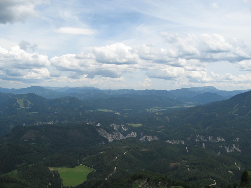 kilátás az Oetscher csúcs felé vezető úton