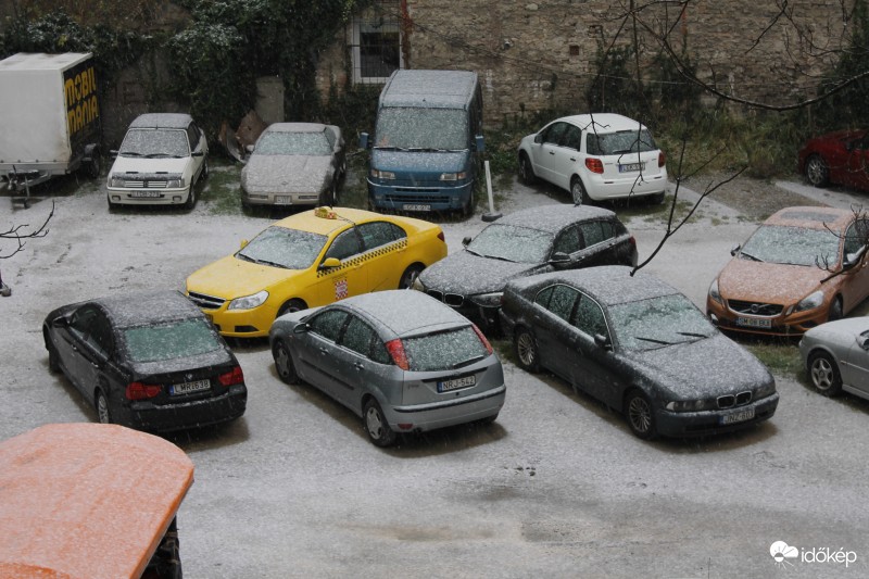 Első idei havazás Budapest belvárosában