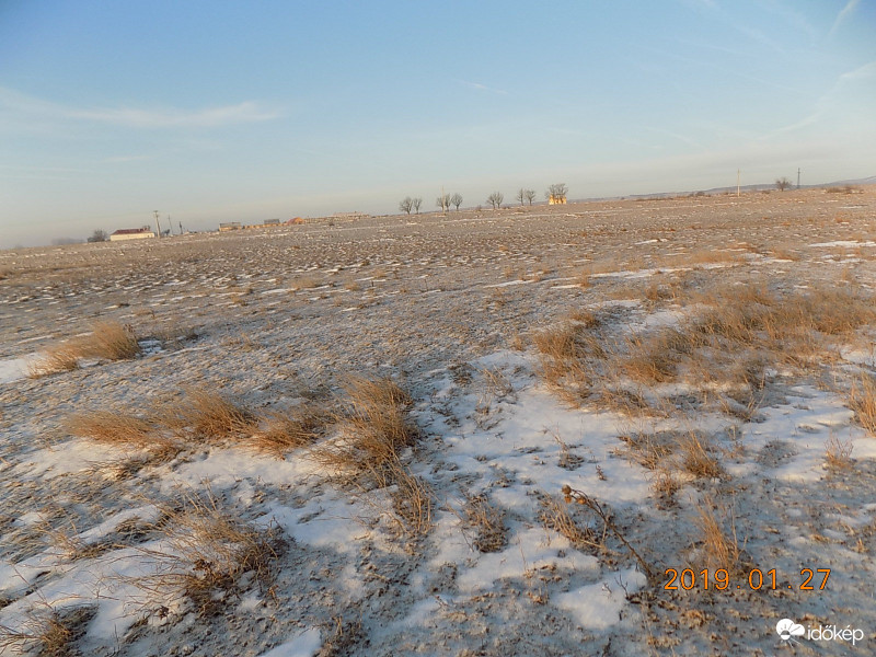 A puszta télen.
