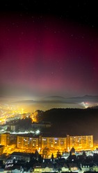 Salgótarján belvárosa és a Sarki fény