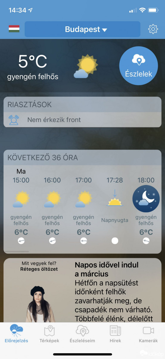 Észlelési fényképek